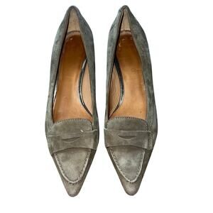 Vintage Coach Taupe Suede Kitten Heels Size 9